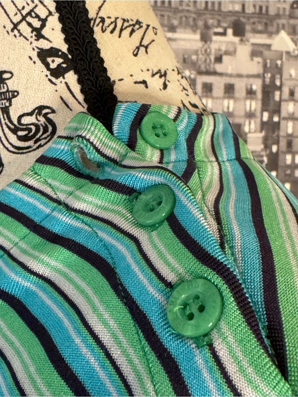 Vintage Burberrys of London Blue Label Striped Dress - Picture 5 of 8